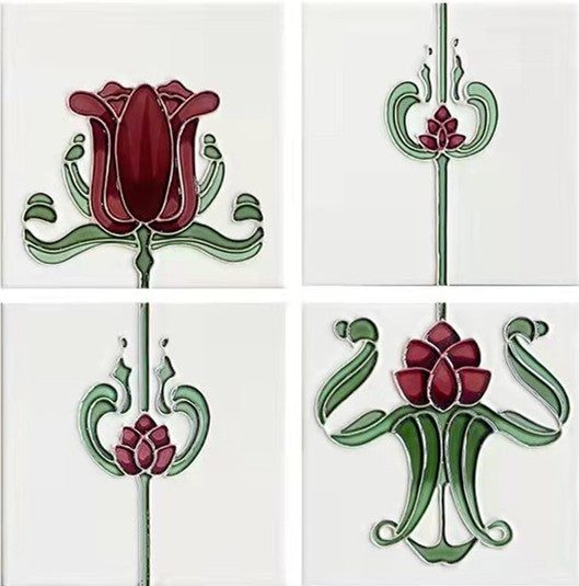 152mm x 152mm victorian art wall tile 12(customization)